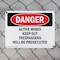 Signmission Active Mines Keep Out Trespassers Danger Sign, Plastic, 10in W x 7in L, 2PK OS-2PACK-DS-P-710-L-1892 - alternate 4